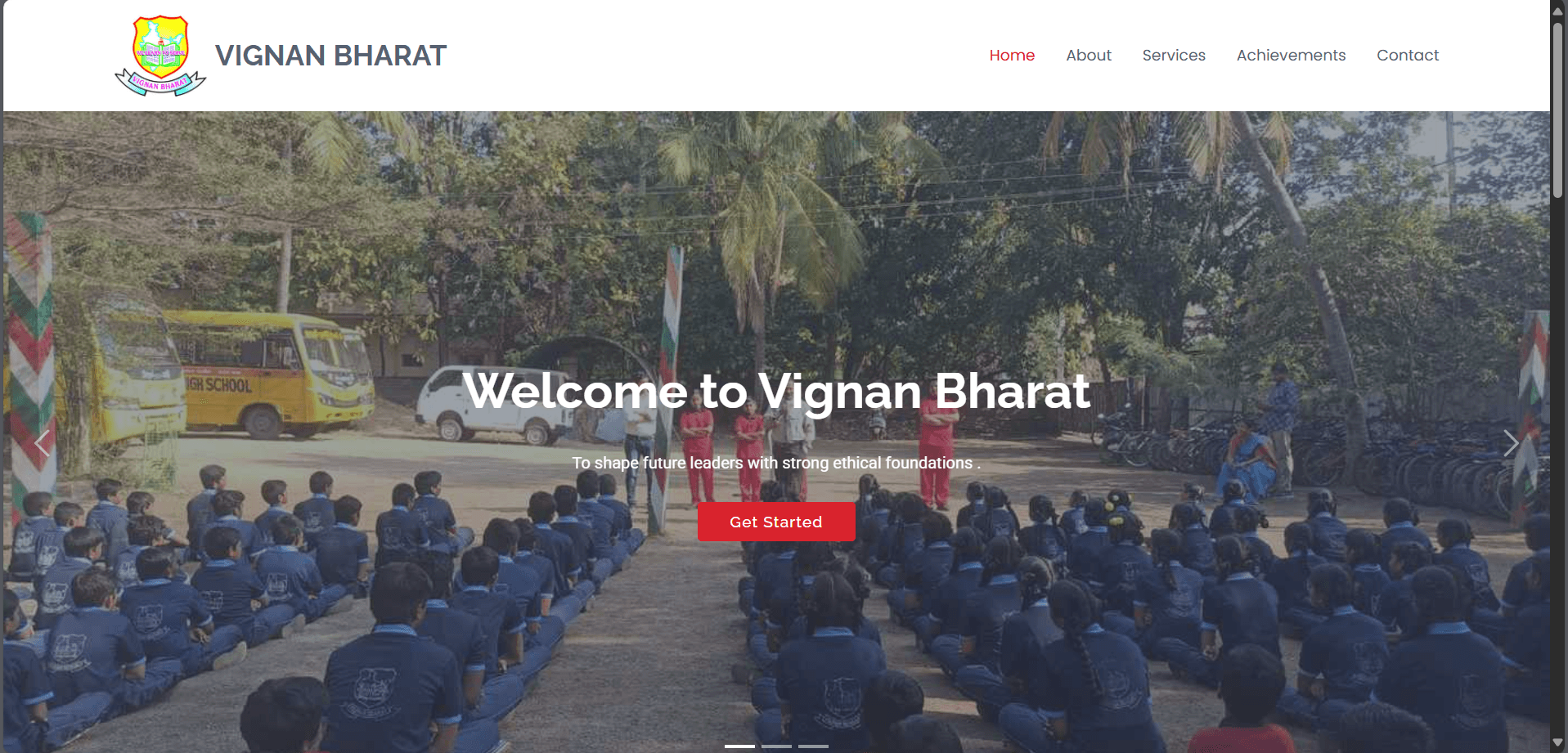 Vignan Bharat High School Website